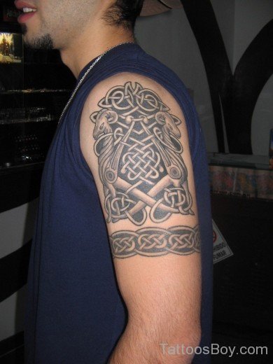 Beautiful Tribal  Arm Tattoo Design