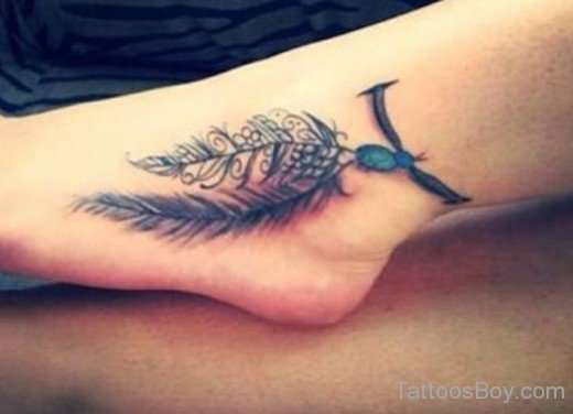 Wings Tattoo On  Ankle 