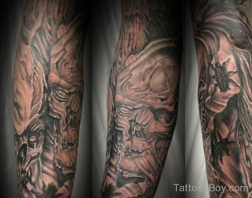 Devil Demon Horror  Tattoo In Arms