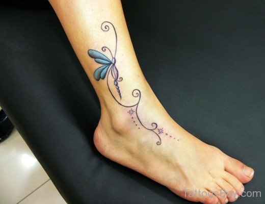 Nice Butterfly Tattoo On Ankle