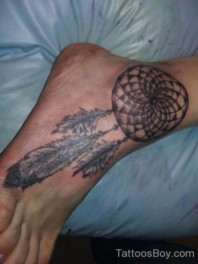 Dream Catcher Ankle Tattoo
