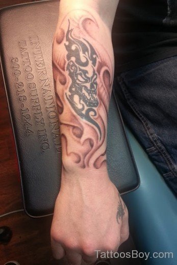 Fire Tattoo Design On Arm