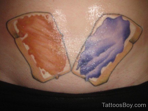 Funny Sandwich Tattoo Design