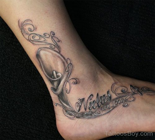 Gorgeous Tattoo Design On Ankle