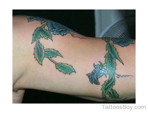 Beautiful Leaf Tattoo On Armband