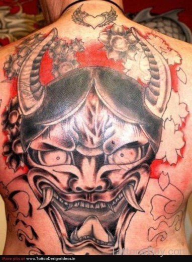 Nice Devil Tattoo  On Back Body