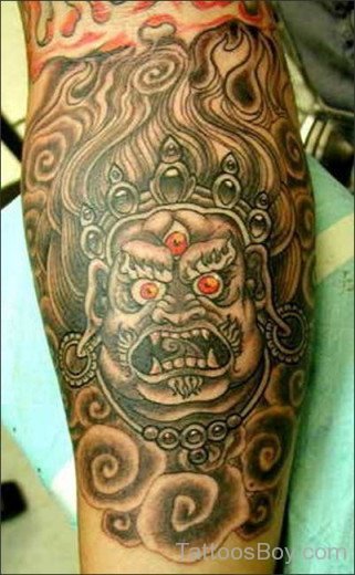 Horrible Tattoo Design On Leg