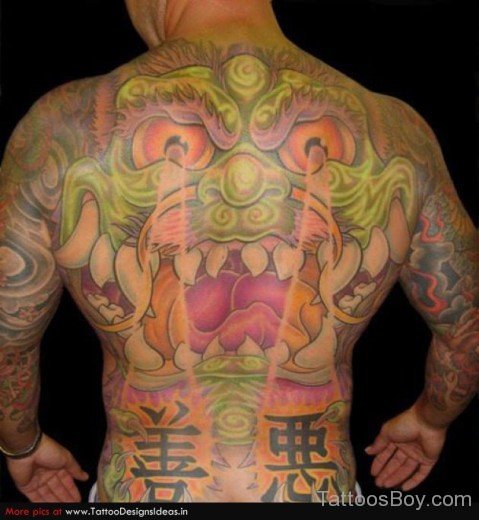Huge Dragon Tattoo  On Back
