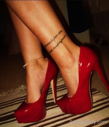 Best Lettering Tattoo On Ankle