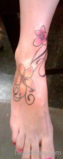 Beautiful Lotus Flower Tattoo On Ankle