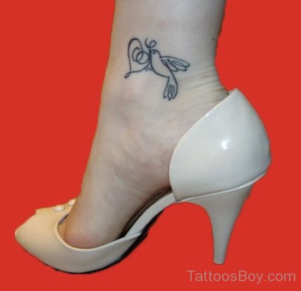 Love Bird Tattoo On  Ankle 