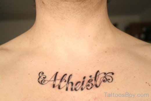 Lovely  Atheist Tattoo Design