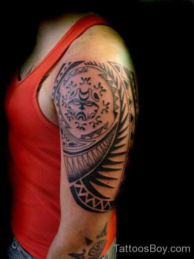 Best Tribal Maori Tattoo Design On Shoulder 