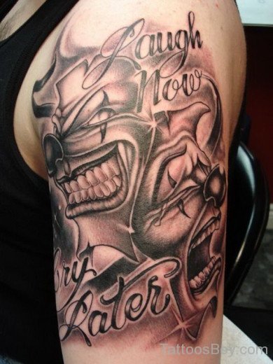 Awesome Devil Tattoo On Shoulder