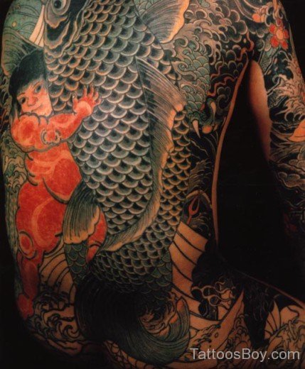 Nice Elephant Tattoo Design On Back Body