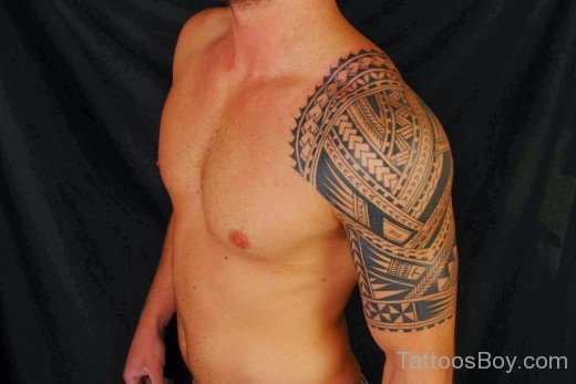 Tribal Tattoo Design On Shoulder