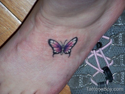 Lovely  Butterfly Ankle Tattoo