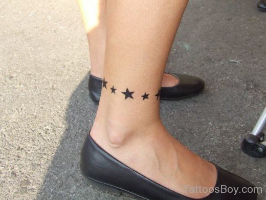 Small Stars Tattoos On Ankle