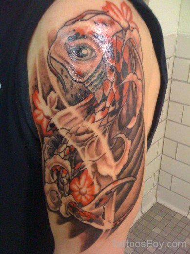 Stylish Dragon Tattoo Design On Shoulder