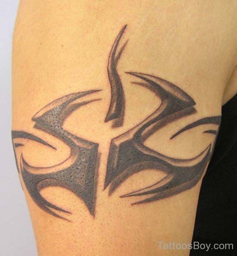 Stylish Tribal Tattoo Design On Shoulder