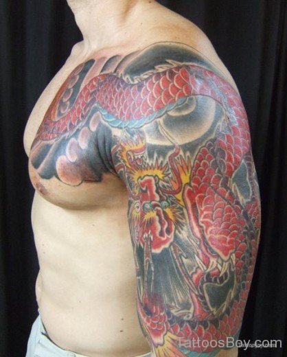 Terrifying Dragon Tattoo Design