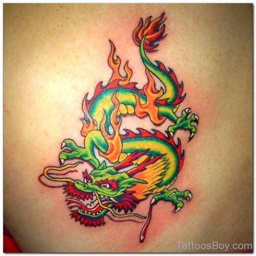 Amazing Dragon Tattoo On Back