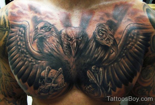 Amazing Eagle Tattoo On Chest