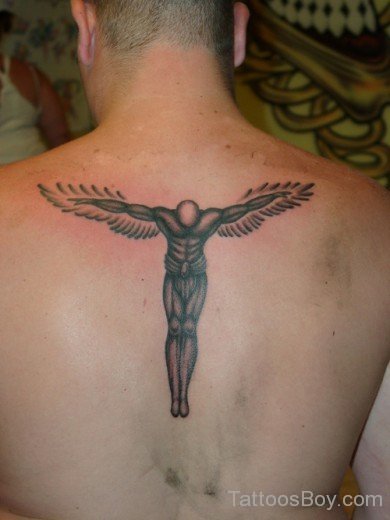Nice Angel Cross Tattoo