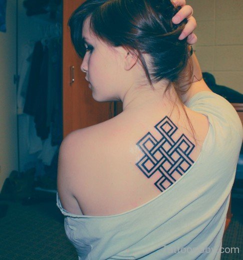 Awesome  Buddhist Symbol  Tattoo On  Back