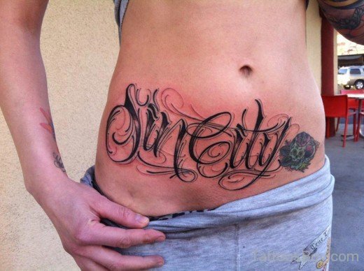 Awesome Lettering Tattoo Design