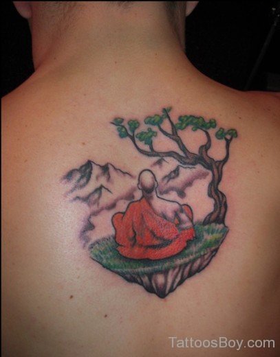 Beautiful Buddhist Tattoo On Back