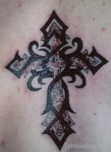 Beautiful Designer Cross Tattoo