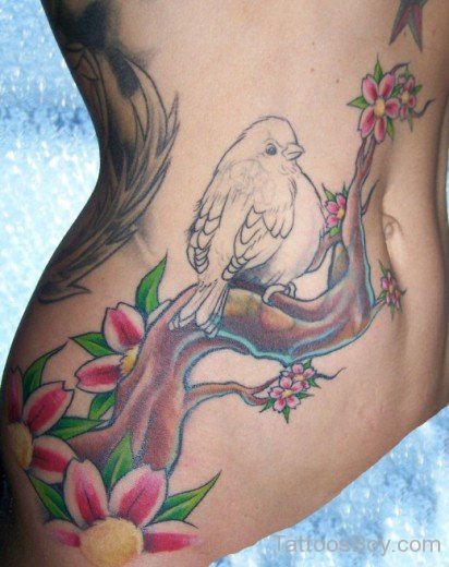 Best Bird Belly Tattoo Design