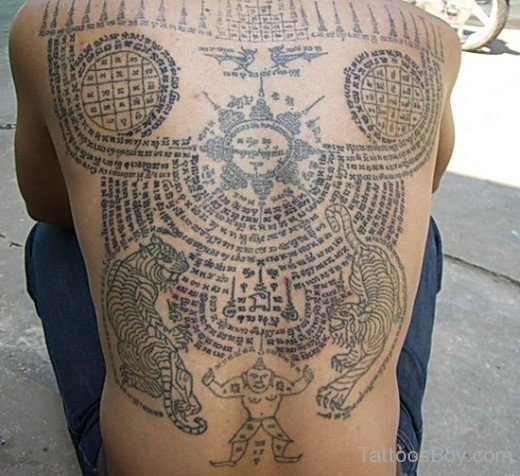 Best  Buddhist Tattoo  On Back Body