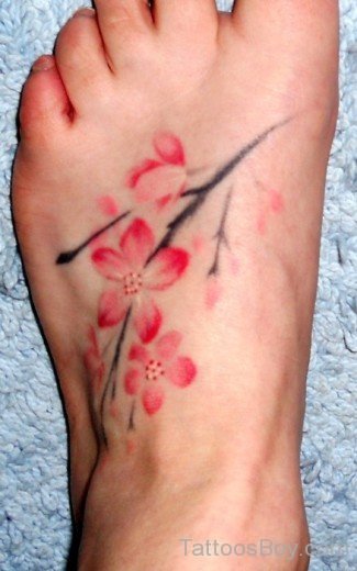 Best Cherry Blossoms Tattoo On Ankle