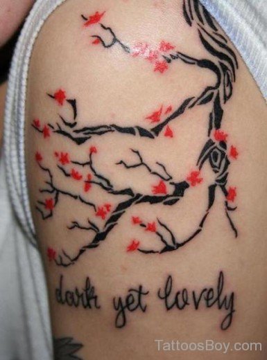 Best Cherry Blossoms Tattoo On Shoulder