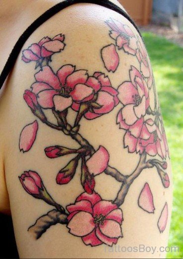 Best Flower Tattoo Design On Shoulder
