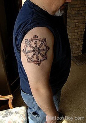 Buddha Symbol  Tattoo On Shoulder