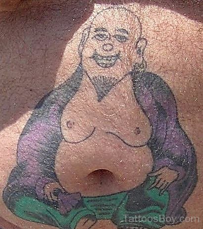 Buddha Tattoo  Design On Belly