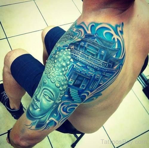 Fabulous Religious Tattoo On Shoulder