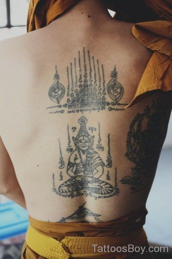 Buddhist Tattoos On Back Body