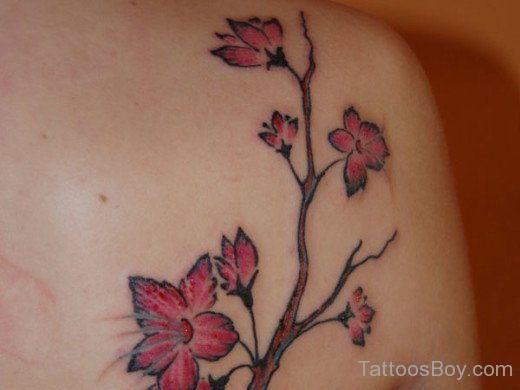 Cherry Blossom Flower Tattoo Design