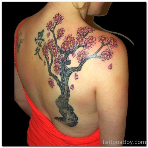 Cherry Blossom Tattoos On  Back