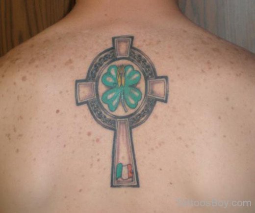 Clover Leaf Tattoo On Back