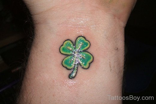 Clover Tattoo On Wrist