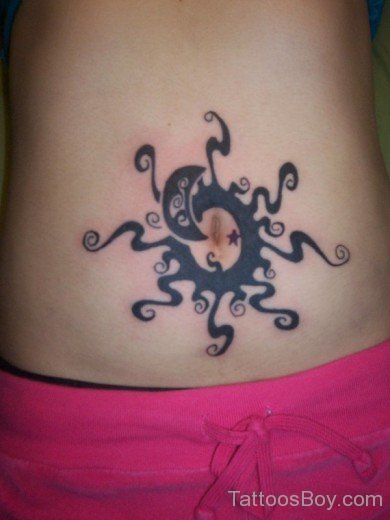 Cool Belly Tattoo Design