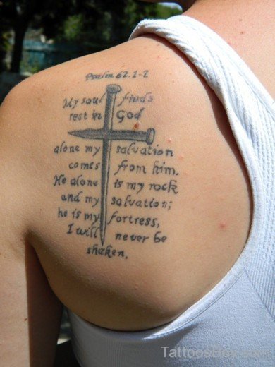 Cross Tattoo On Back