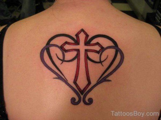 Cross Tattoo  With Heart