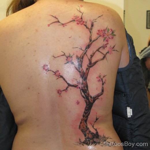 Cute Cheery Tree On Back