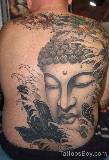 Fabulous Buddhist Tattoo On Back
